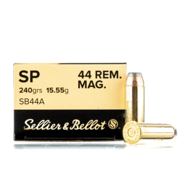 Sellier and Bellot 44 Magnum Ammo - 50 Rounds of 240 Grain SP Ammunition