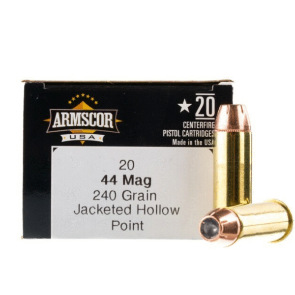 Armscor USA 44 Magnum Ammo - 20 Rounds of 240 Grain JHP Ammunition