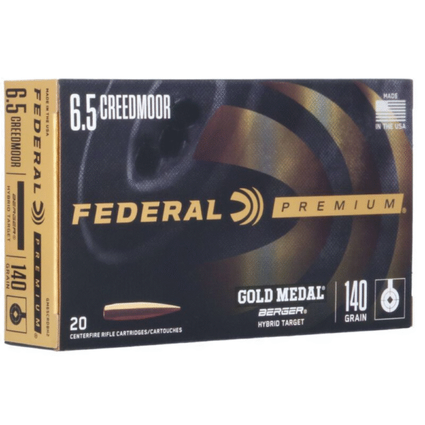 Gold Medal Berger, 6.5 Creedmoor, 140 Grain, Berger Hybrid, 2725 fps