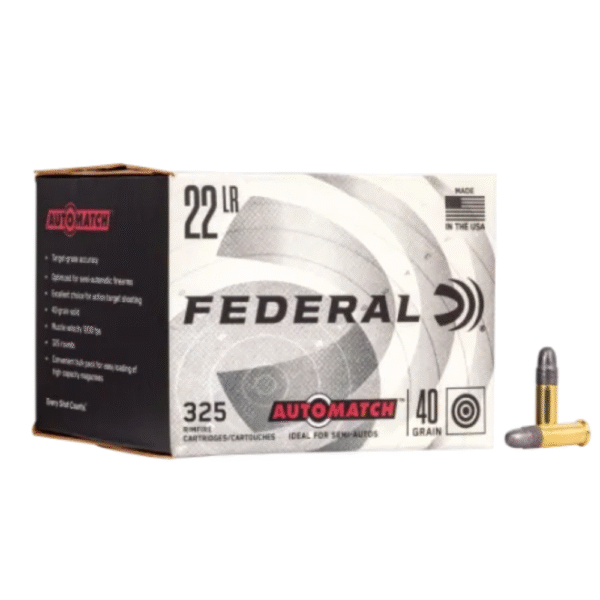 Federal® Champion™ Automatch™ Bulk .22LR Rimfire Ammunition - 40 Grain - LRN - 1200 - 325 - Automatch - .22 LR